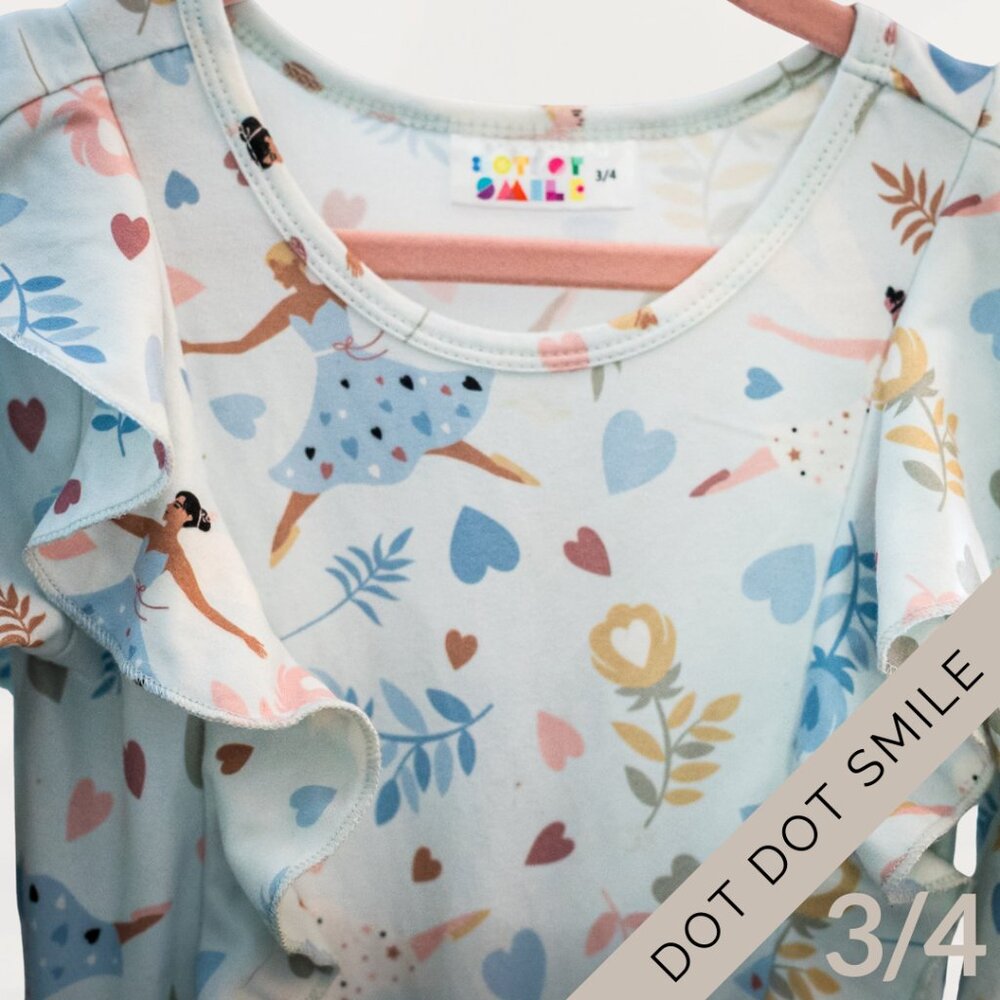 Dot Dot Smile SIZE 3/4 Long Sleeve Twirl Dresses – Bundle of 3 (Girls) - Picture 2 of 12